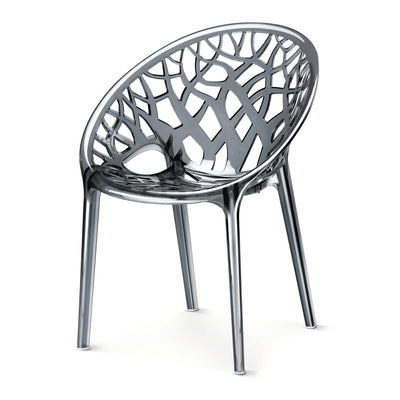 Nilkamal Crystal Polycarbonate Armless Chair (Dream Grey)