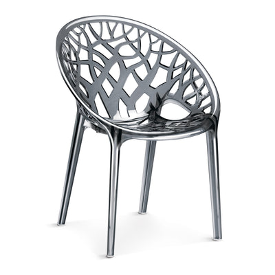 Nilkamal Crystal Polycarbonate Armless Chair (Dream Grey)