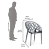 Nilkamal Crystal Polypropylene Premium Chair (Dream Grey)