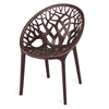 Nilkamal Crystal Polypropylene Armless Chair (Weather Brown)