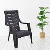 Nilkamal Sunday Plastic Arm Chair (Weather Brown) - Slight Side View 2