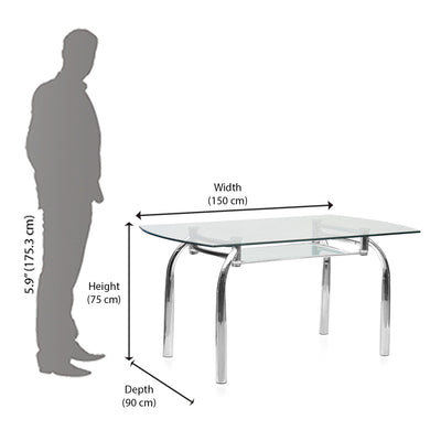 Steel dining table set store 6 seater price