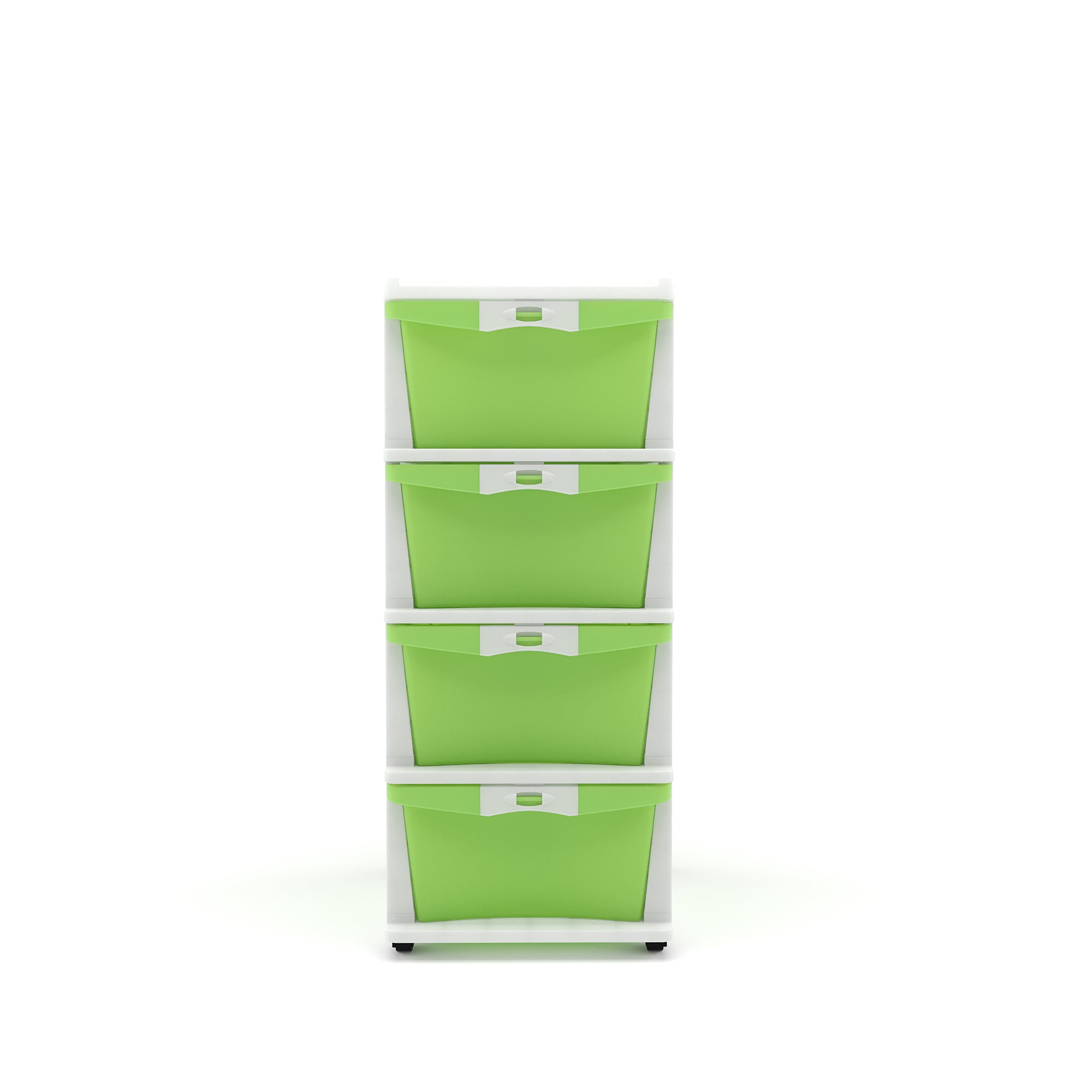 Nilkamal CHTR24 Four Layers Chest of Drawer (Cream and Pastel Green)