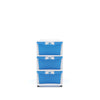 Nilkamal CHTR23 Three Layers Chest of Drawer (Blue and Cream)