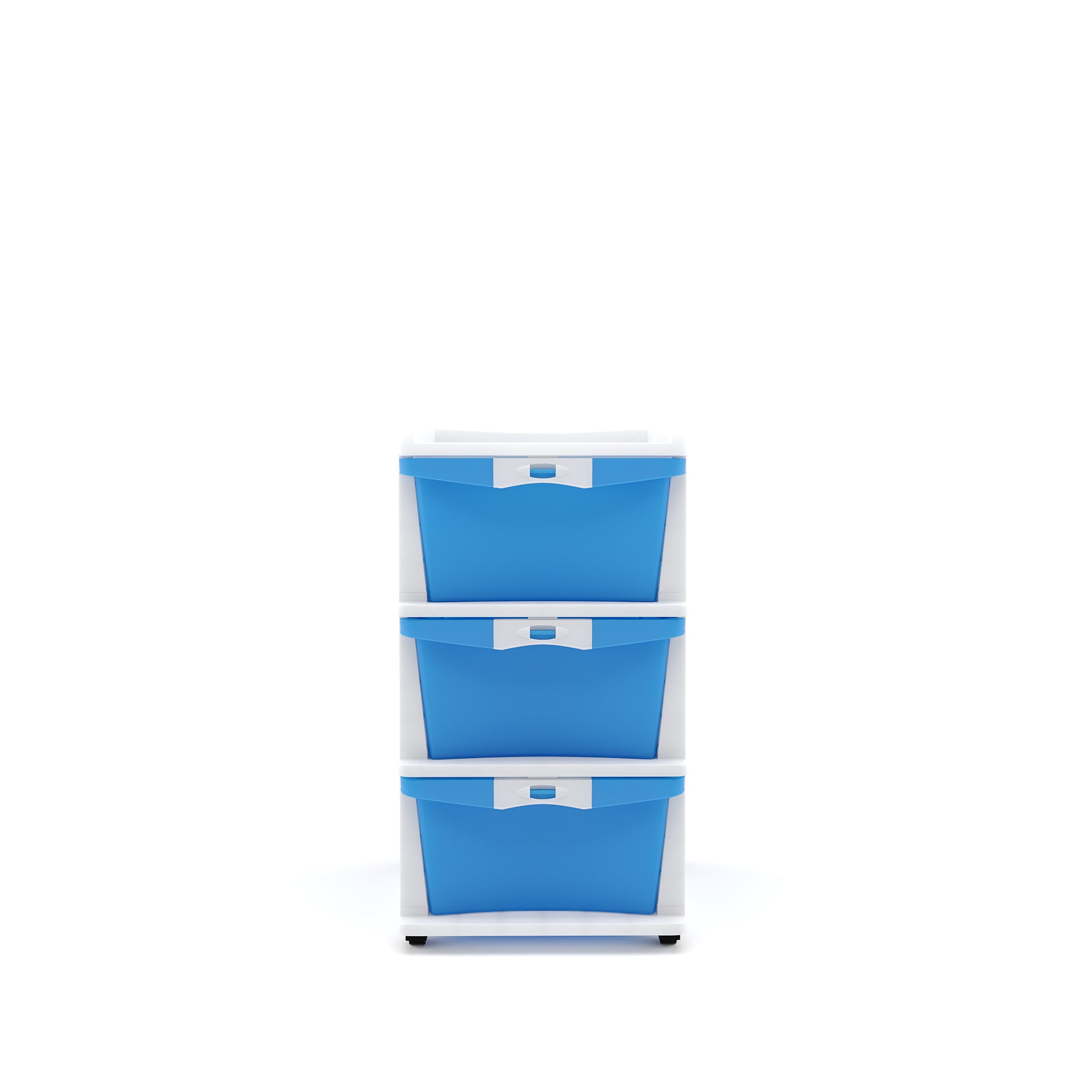 Nilkamal CHTR23 Three Layers Chest of Drawer (Blue and Cream)
