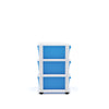 Nilkamal CHTR23 Three Layers Chest of Drawer (Blue and Cream)