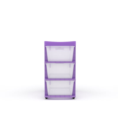 Nilkamal CHTR23 Three Layers Chest of Drawer (Voilet)