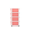 Nilkamal CHTR24 Four Layers Chest of Drawer (Pink and Cream)