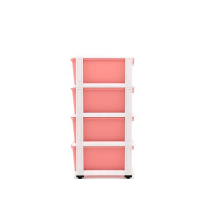 Nilkamal CHTR24 Four Layers Chest of Drawer (Pink and Cream)