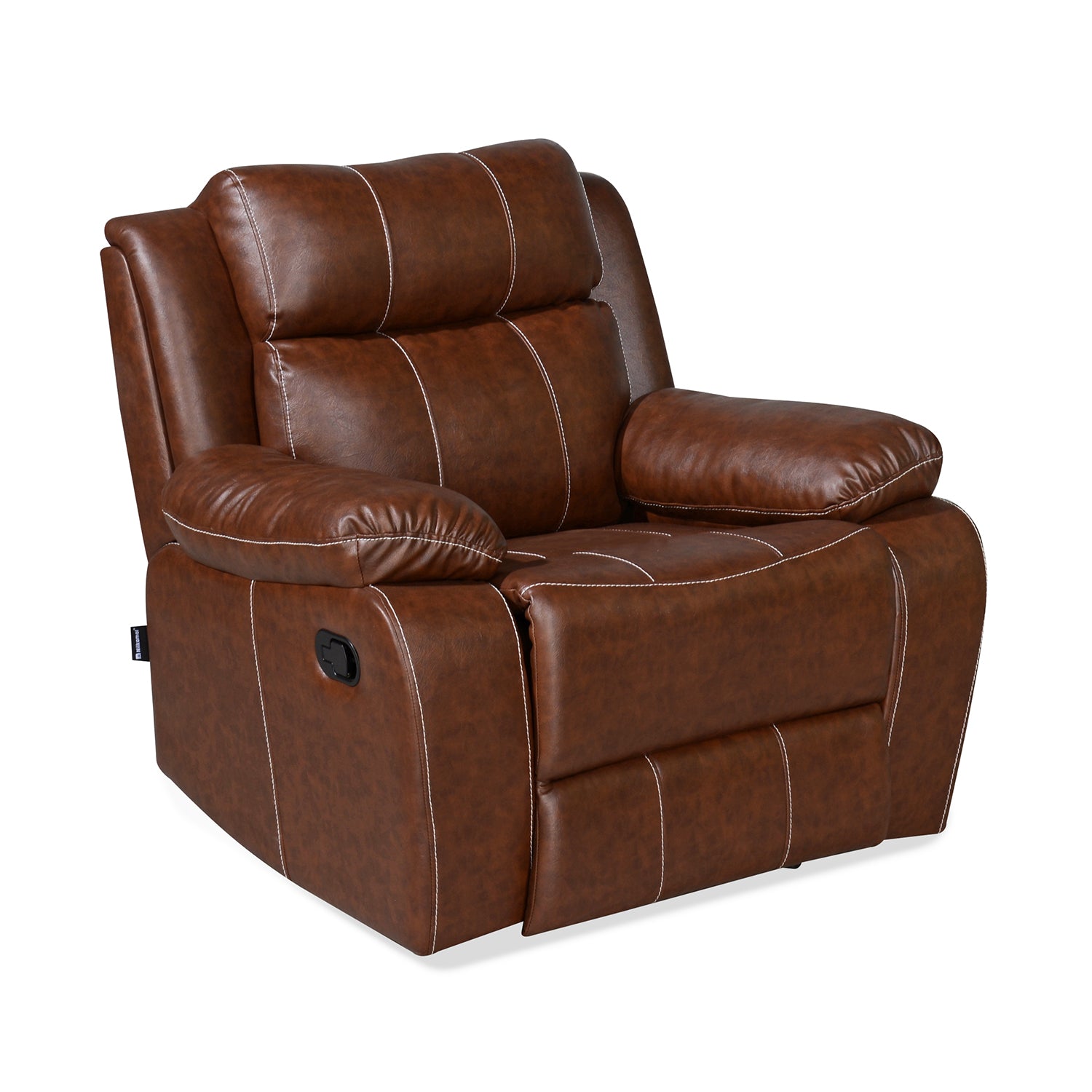 Nilkamal Commander 1 Seater PVC Recliner (Light Brown)