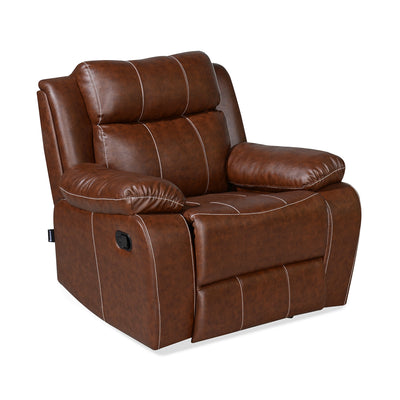 Nilkamal Commander 1 Seater PVC Recliner (Light Brown)