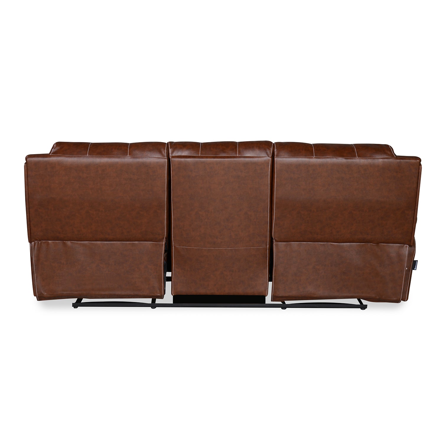 Nilkamal Commander 3 Seater PVC Recliner (Light Brown)