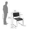 Nilkamal Contract 01 without Arm Visitor Chair (Black)