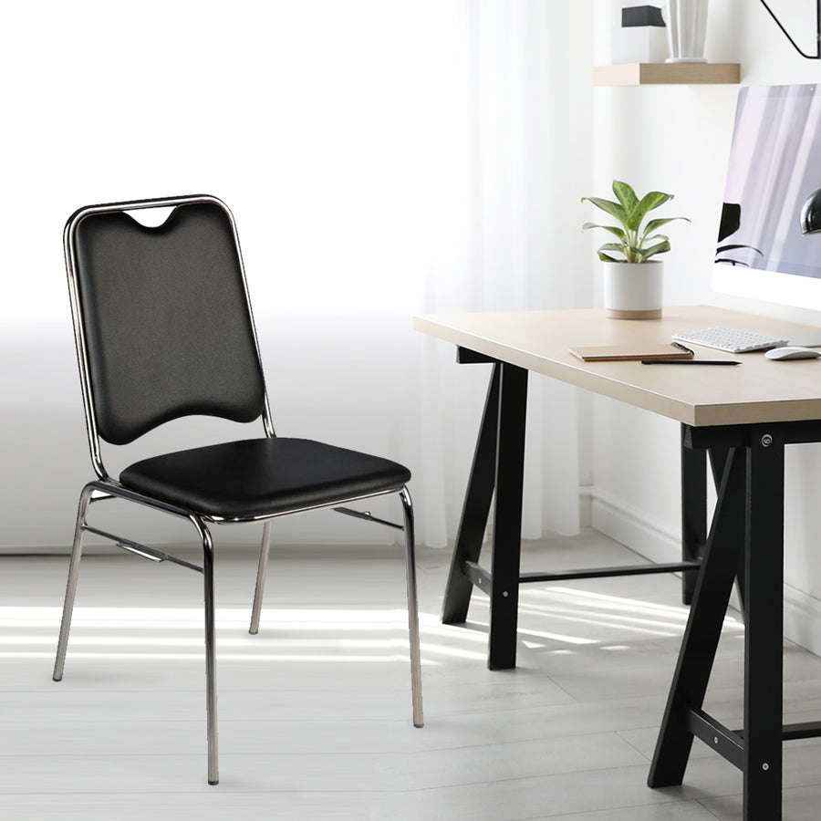 Nilkamal Contract 05 without Arm Visitor Chair (Black)