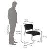 Nilkamal Contract 02 without Arm Visitor Chair (Black)