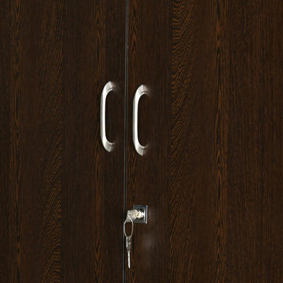 Nilkamal Crystal 2 Door Wardrobe (New Wenge & Natural Ebony)