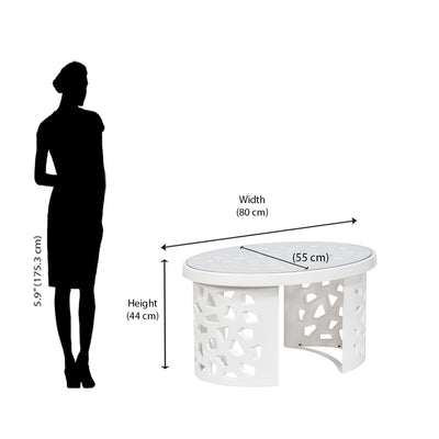 Nilkamal Crystal Plastic Centre Table