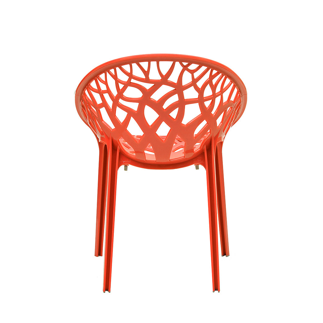 Nilkamal Crystal Polypropylene Armless Chair (Bright Red)