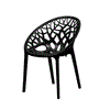 Nilkamal Crystal Polypropylene Premium Chair (Iron Black)