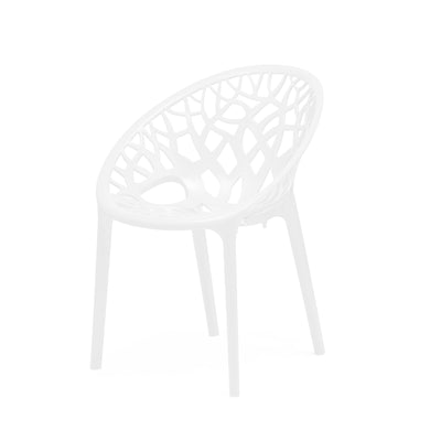 Nilkamal Crystal Polypropylene Armless Chair Milky White