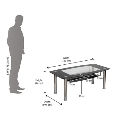 Nilkamal Cyrus Center Table (Black)