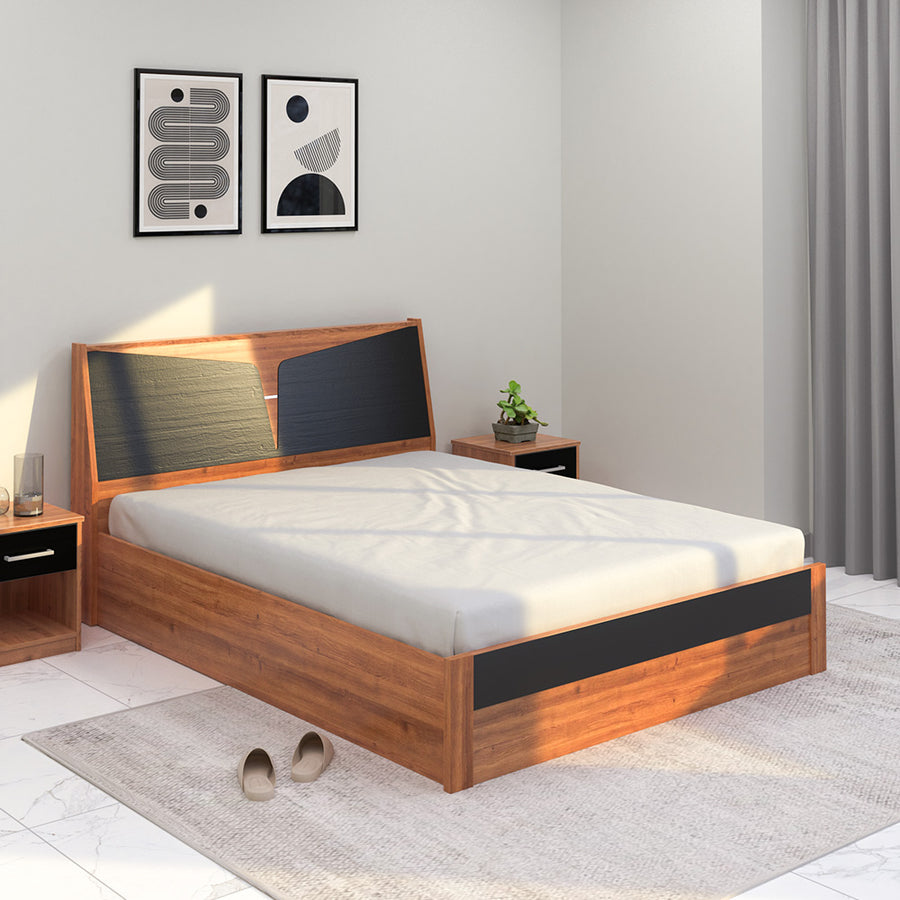 Nilkamal Colton EQueen Box Bed (Oak / Wenge)