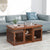 Nilkamal Corner Solid Wood Coffee Table with 2 Set Stools (Walnut)