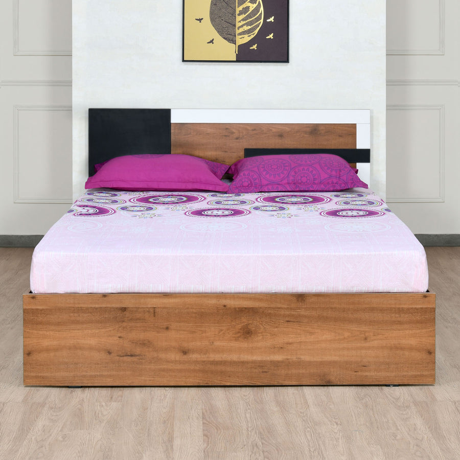 Nilkamal Delight Queen Bed with Storage (Knotty Wood)