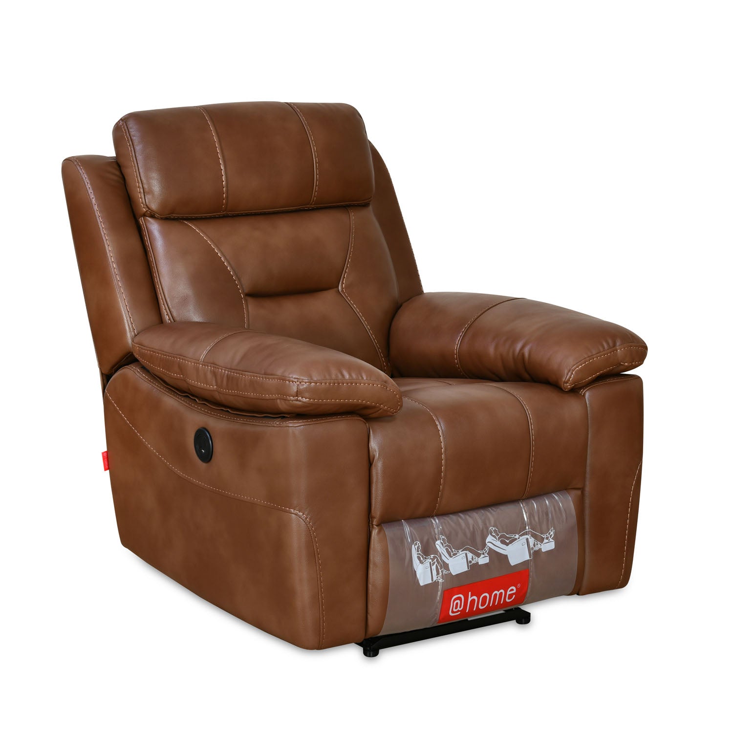 Nilkamal Delp 1 Seater Electric Recliner Sofa (Choco Brown)
