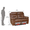 Nilkamal Delp 2-Seater Electric Recliner Sofa (Choco Brown)