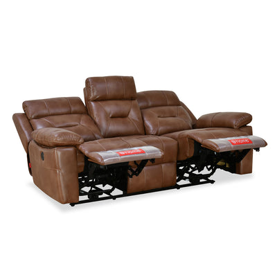 Nilkamal Delp 3 Seater Electric Recliner Sofa (Choco Brown)