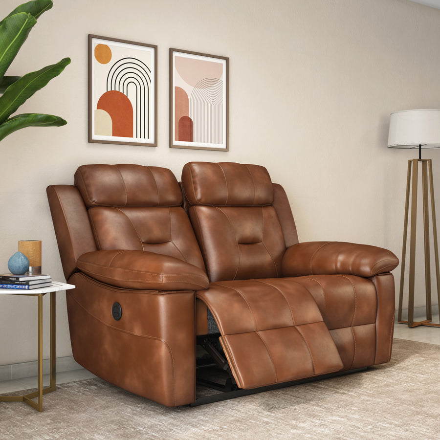 Nilkamal Delp 2-Seater Electric Recliner Sofa (Choco Brown)