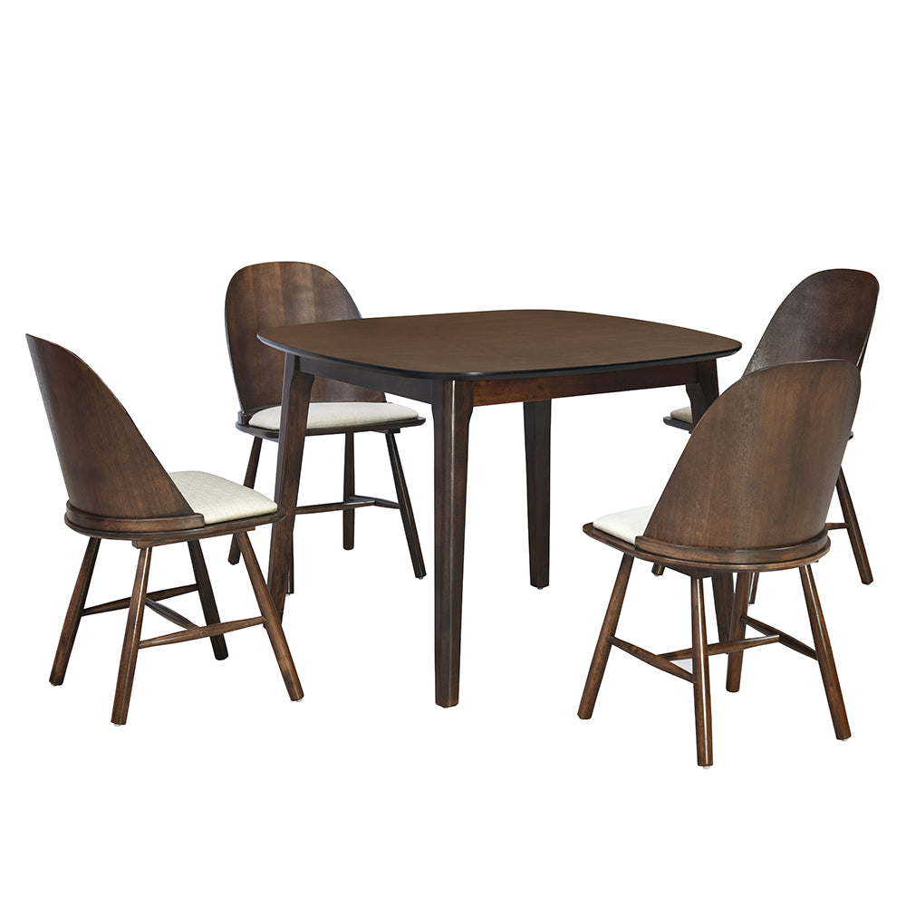 Nilkamal Bentley 4 Seater Dining Set (Brown)