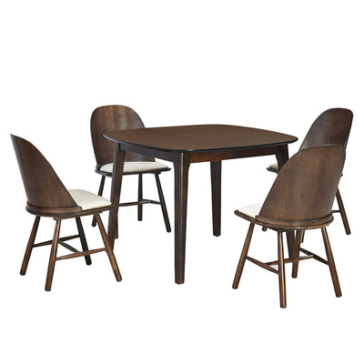 Nilkamal Bentley 4 Seater Dining Set (Brown)