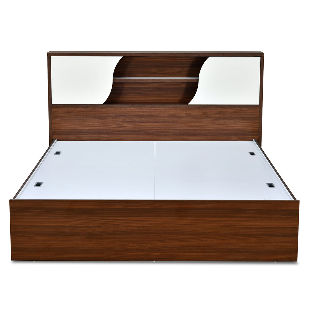 Nilkamal Malcom Max Bed With Storage (Walnut)