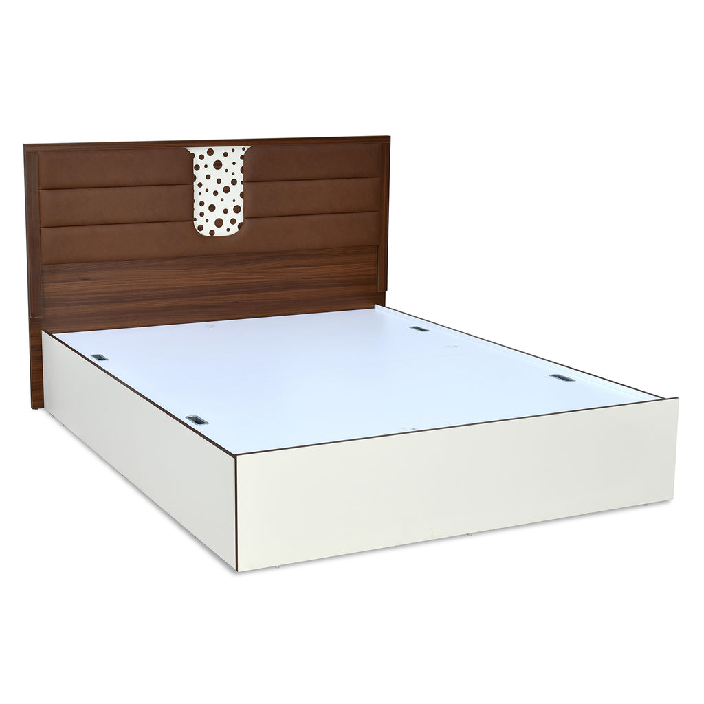 Nilkamal Noir Max Bed With Box Storage (White)
