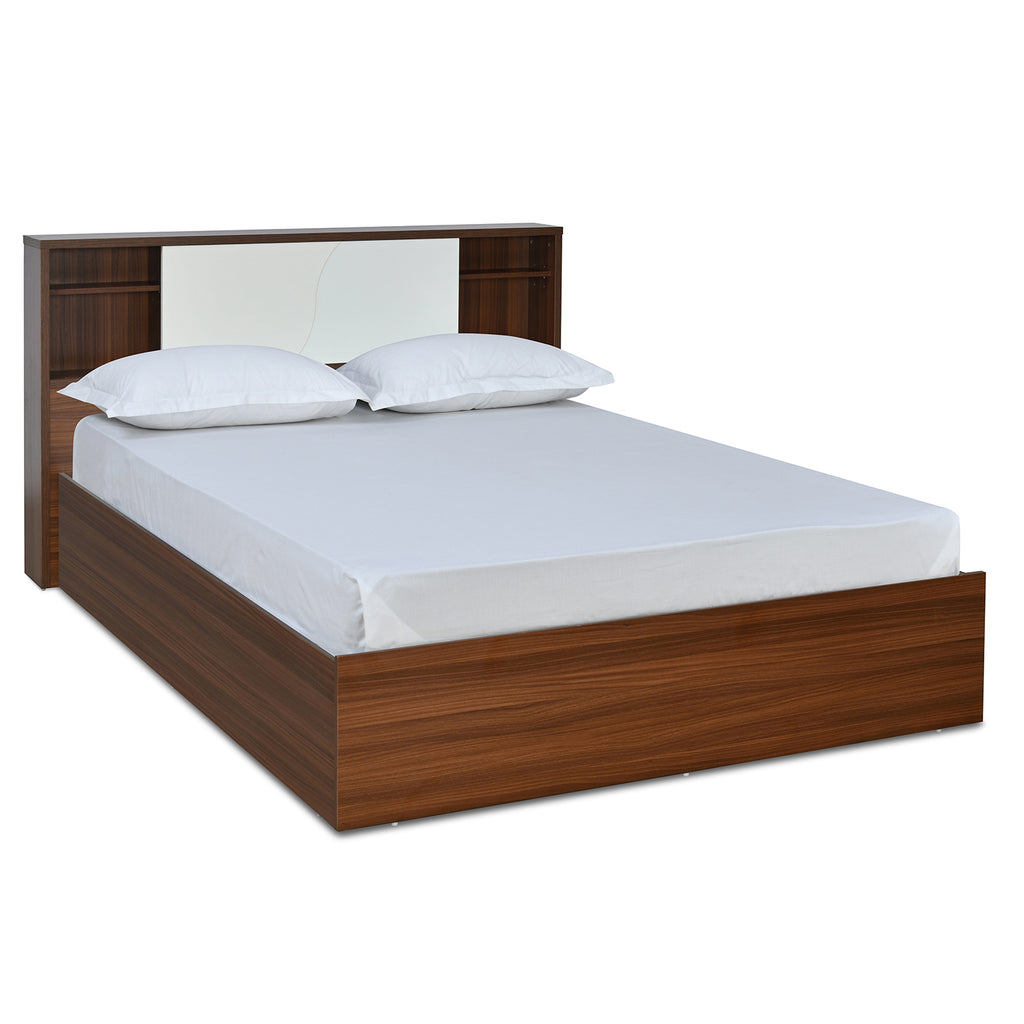 Nilkamal Malcom Max Bed With Storage (Walnut)