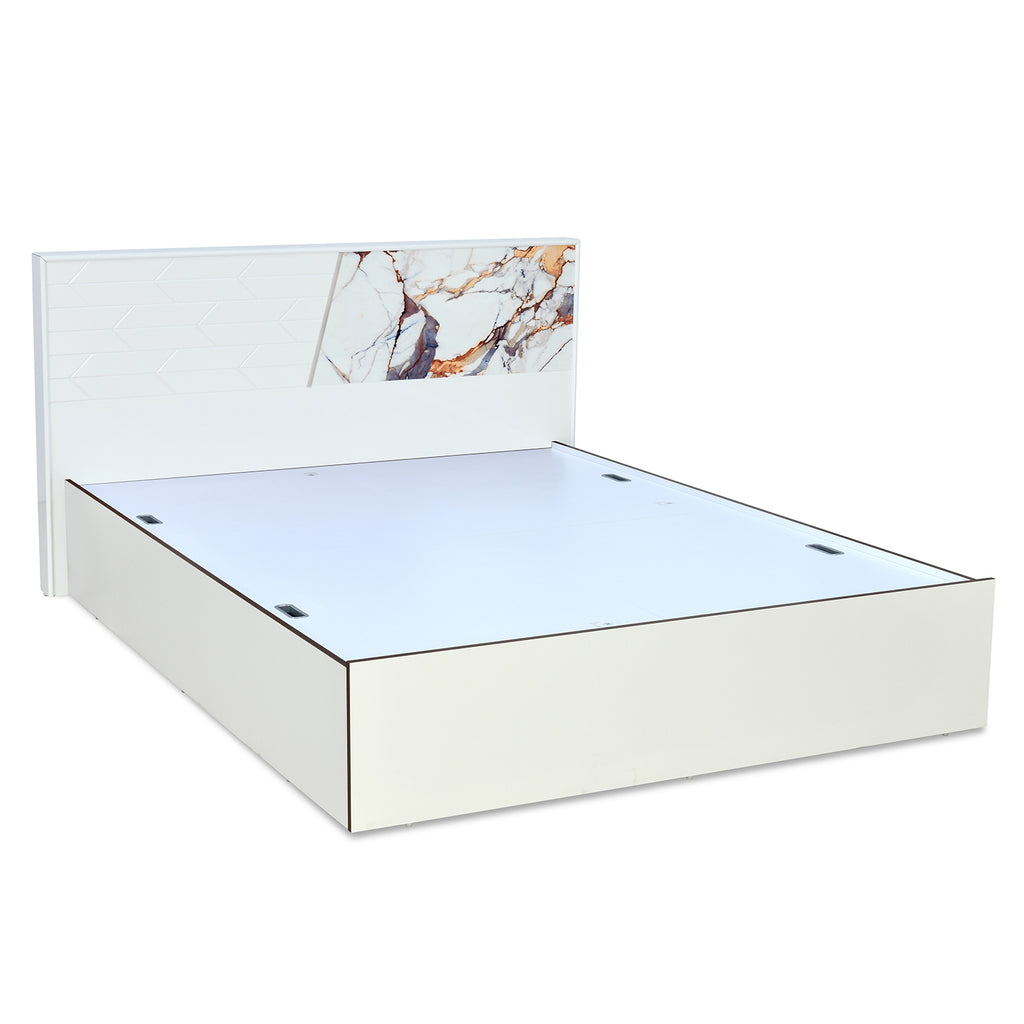 Nilkamal Galaxy Max Bed With Box Storage (White)