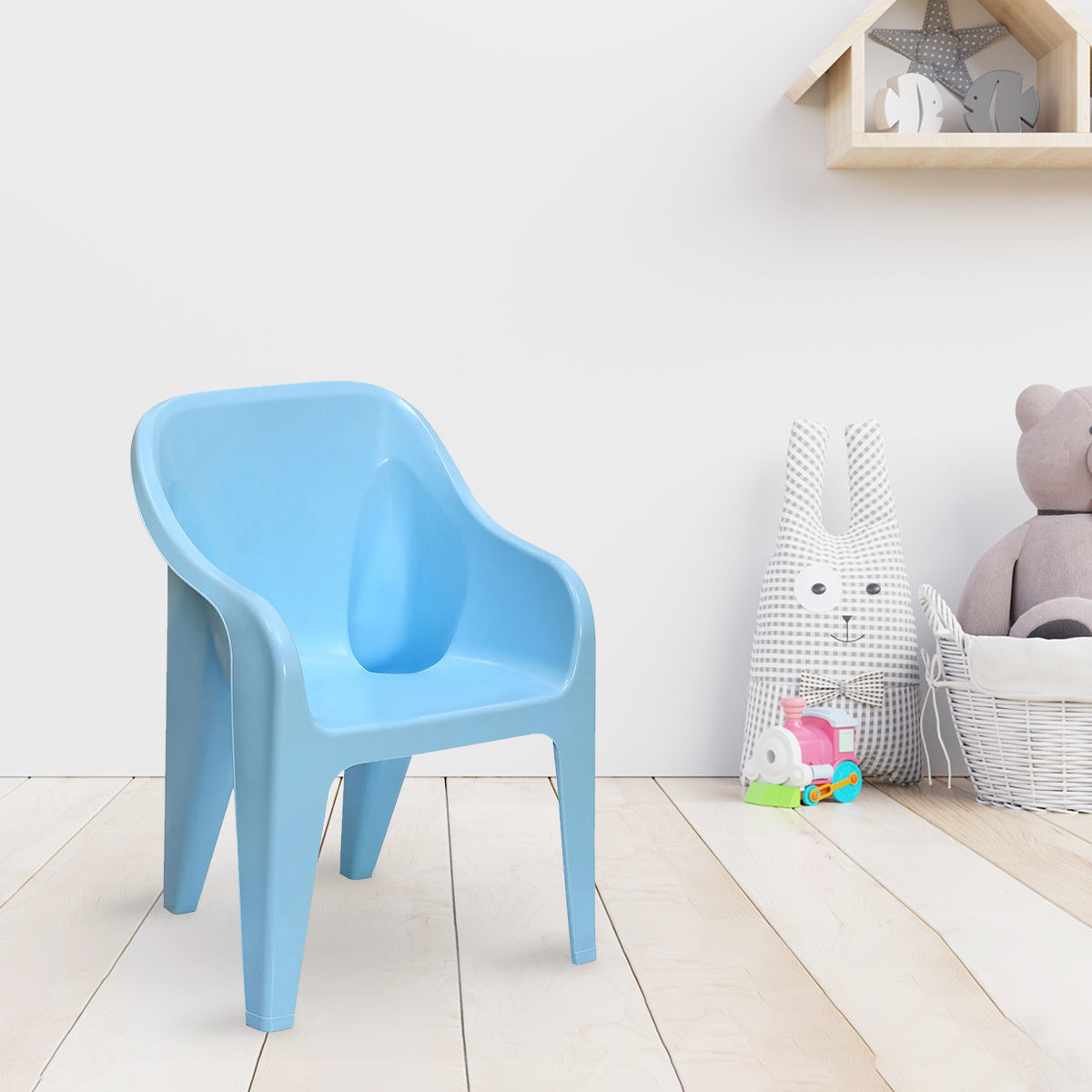 Buy Nilkamal Eeezy Go Plastic Baby Arm Chair (Powder Blue) Online
