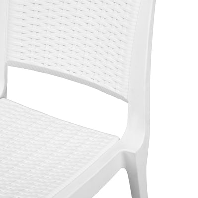 Nilkamal Enamora Plastic Armless Chair (Milky White)