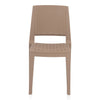 Nilkamal Enamora Premium Plastic Armless Chair (Rattan Dark Beige)