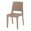 Nilkamal Enamora Premium Plastic Armless Chair (Rattan Dark Beige)