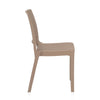 Nilkamal Enamora Premium Plastic Armless Chair (Rattan Dark Beige)