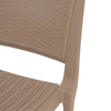 Nilkamal Enamora Premium Plastic Armless Chair (Rattan Dark Beige)