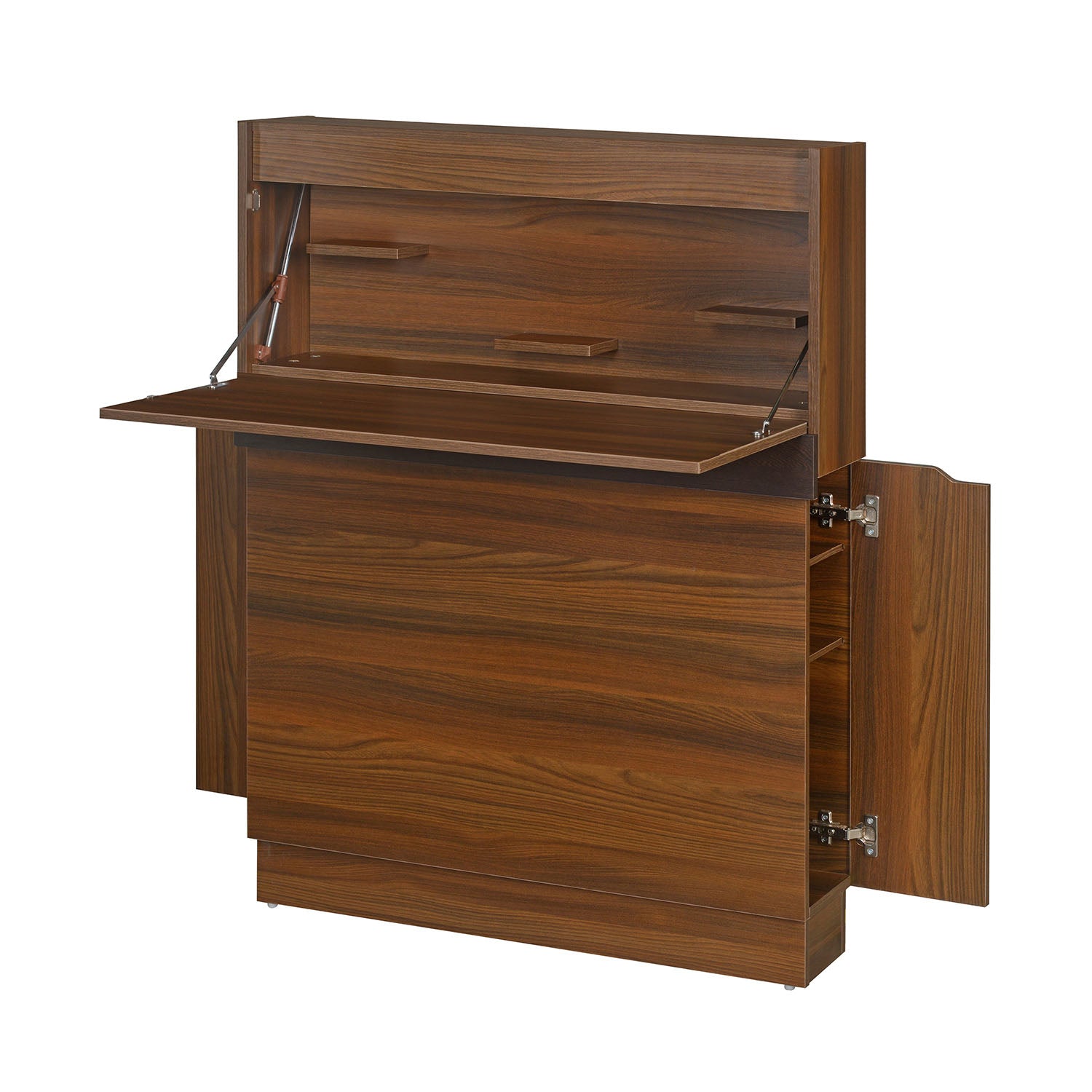 Nilkamal Envi Engineered Wood Wall Mount Study Table (Walnut)