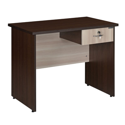 Nilkamal Enzo Office 3 ft Table (Brown & Cloud Ash)