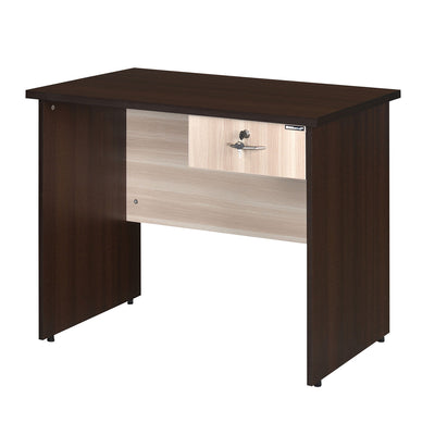 Nilkamal Enzo Office 3 ft Table (Brown & Cloud Ash)