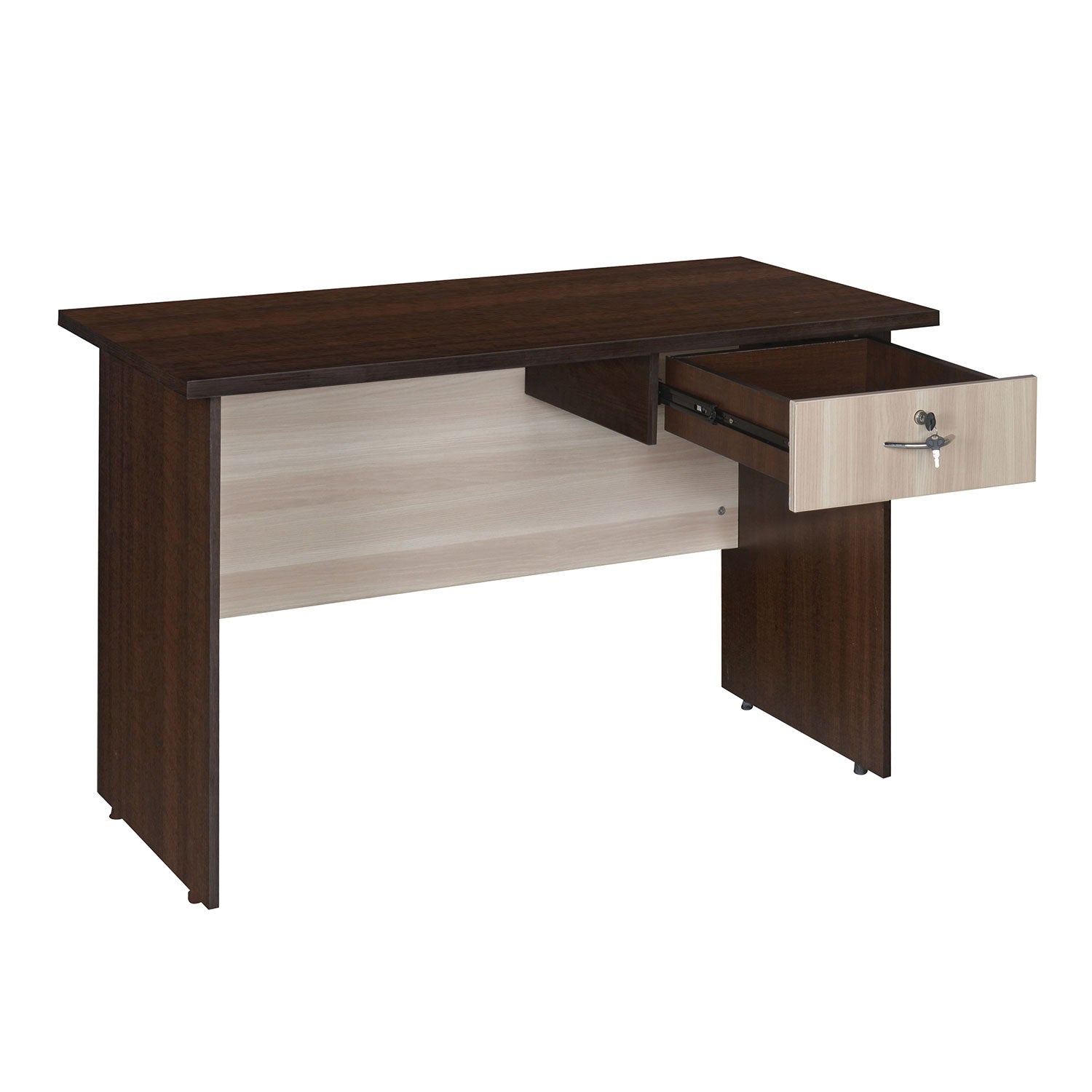 Buy Nilkamal Enzo Office 4 ft Table (Brown & Cloud Ash) Online