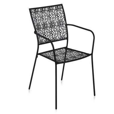 Nilkamal Erinda Metal Living Room Arm Chair (Black)