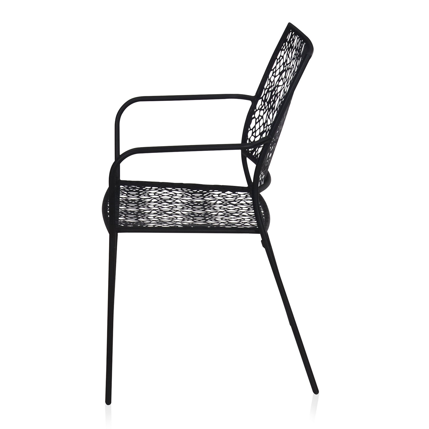 Nilkamal Erinda Metal Living Room Arm Chair (Black)
